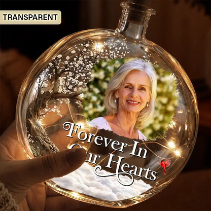 Custom Photo I'm Always With You Memorial Gift - Personalized Round Flat Bottle Light