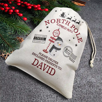 North Pole Express Mail - Personalized Favor Bag