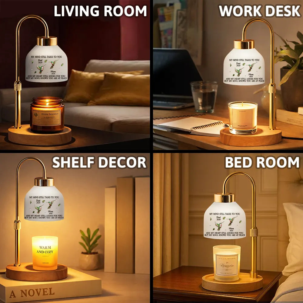 Memorial My Mind Still Talks To You - Personalized Candle Warmer Lamp