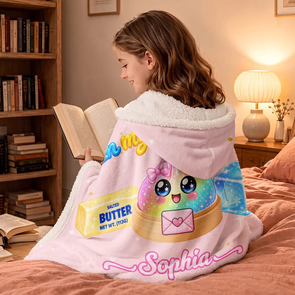Christmas Gift For Girls Squishy Lover - Personalized Name The Year Of Squishy Hunting Wearable Hooded Blanket