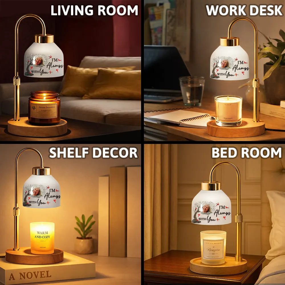 Custom Photo When You Miss Me Have No Fear Memorial - Personalized Candle Warmer Lamp