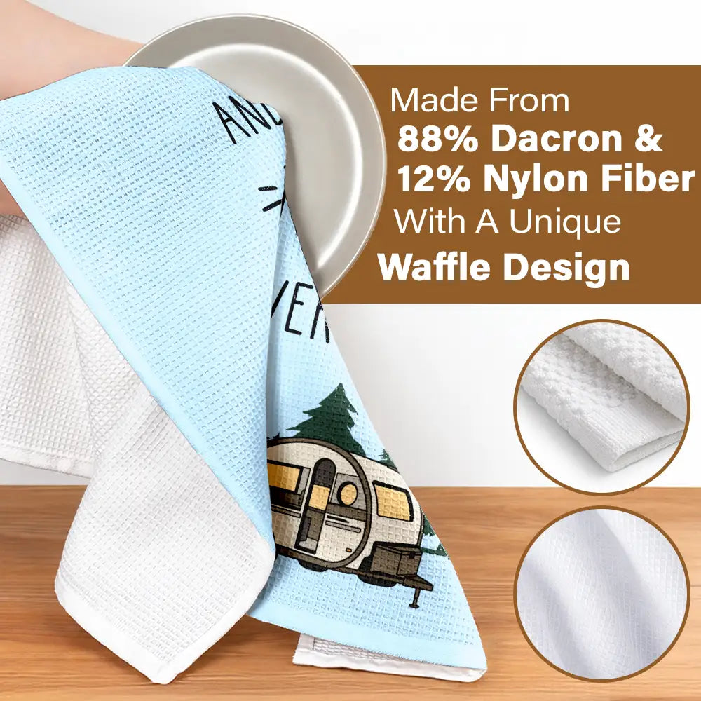 Sorry For What I Said Camper Camping - Personalized Kitchen Towel