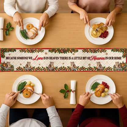 Christmas Memorial Gift For Family - Personalized Names Cardinals Appear When Angels Are Near Table Runner