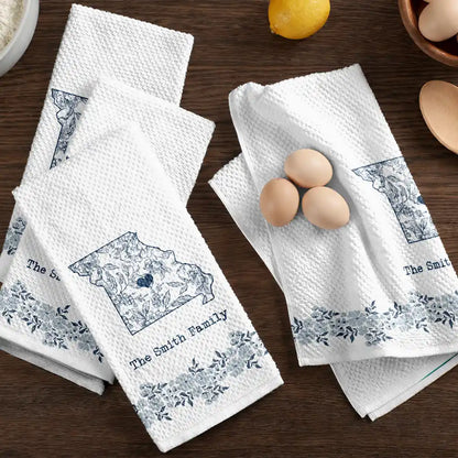US Family States - Personalized Kitchen Towel