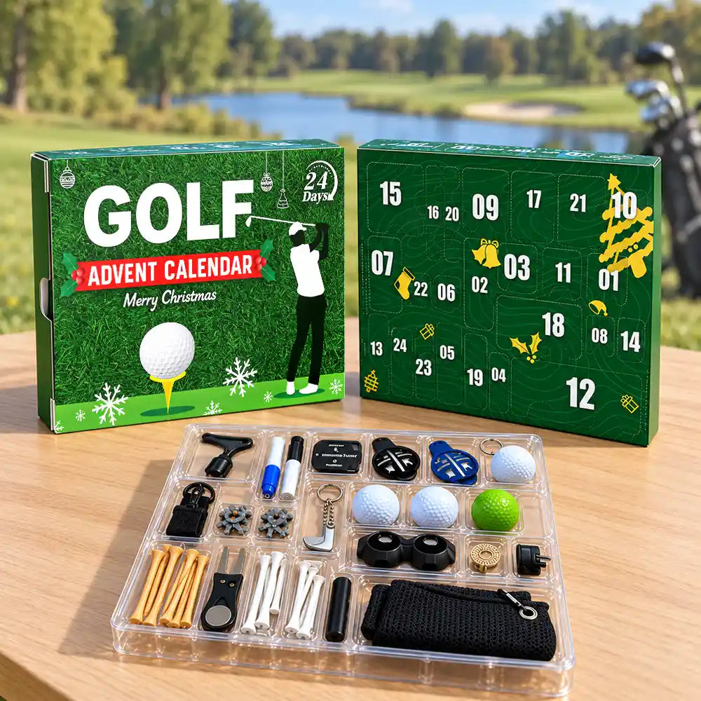 Golf Gift For Husband And Son, Dad, Grandpa - Christmas Countdown Box Advent Calendar