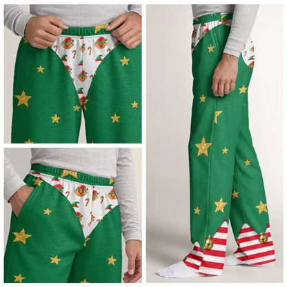 Funny Gag Gift For Husband Dad Brother - Personalized Christmas Character Costume Pajama Pants