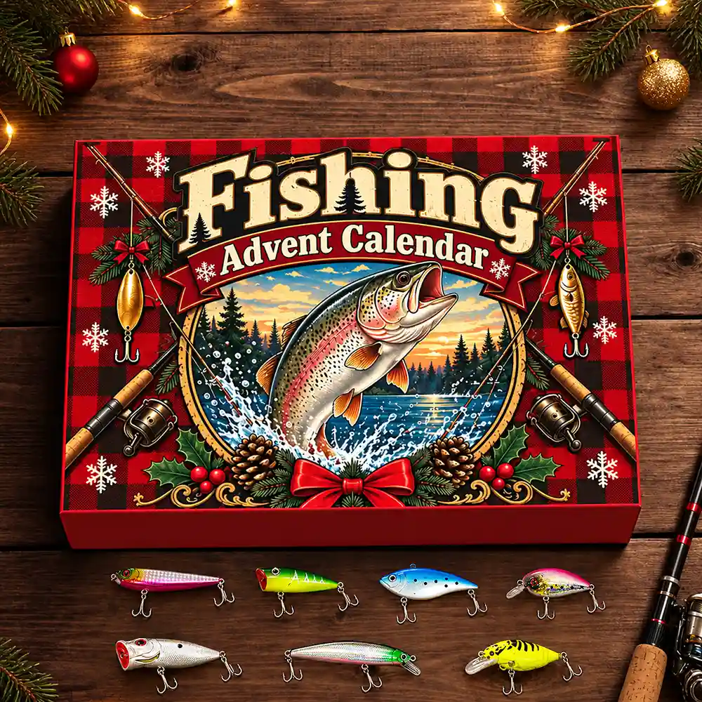 Fishing Gift For Husband And Son, Daughter - Christmas Countdown Advent Calendar