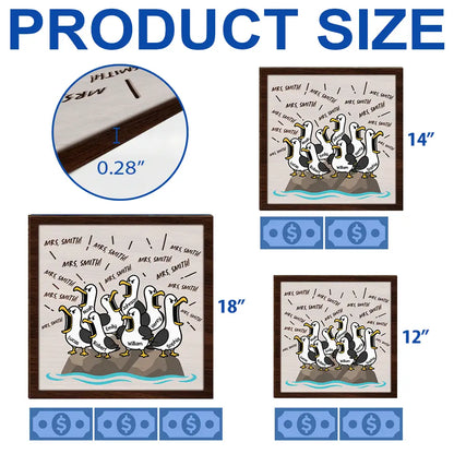 Funny Screaming Seagull - Personalized Custom Shaped Wood Sign