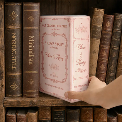 Our Greatest Chapter Couple - Personalized Ceramic Book Vase