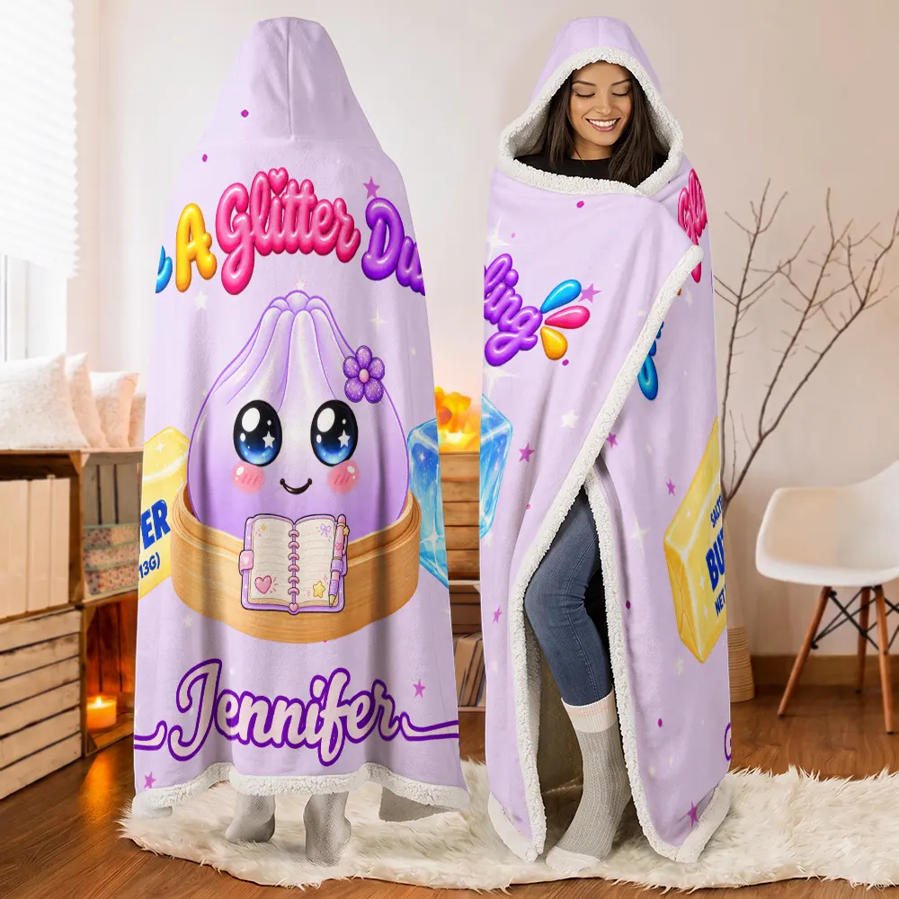 Christmas Gift For Girls Squishy Lover - Personalized Name The Year Of Squishy Hunting Wearable Hooded Blanket