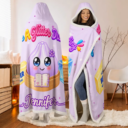 Christmas Gift For Girls Squishy Lover - Personalized Name The Year Of Squishy Hunting Wearable Hooded Blanket